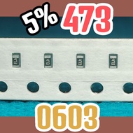 10pcs Chip resistor smd 473 5% size 1608 0603 47Kohm 47K ohm 47 Khom