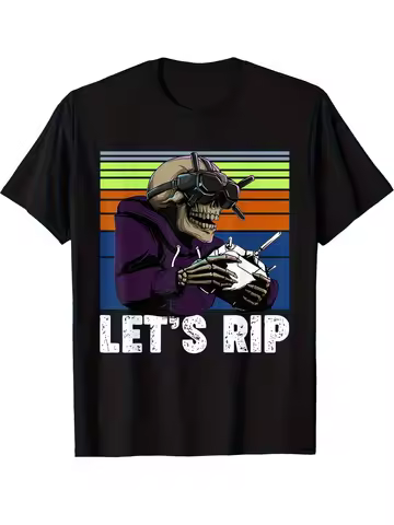 Vintage Novelty FPV Racing Quadcopte Graphic Tee T-Shirt Women Men Cotton Summer Streetwear Oversize