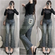 9 inch flared jeans with back pockets (x tassels) pretty style KLii jeans available hottreand produc