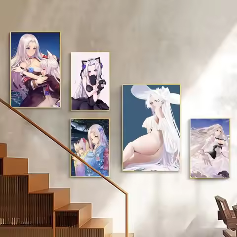 1pc Game Azur Lane Yorktown Poster Art Poster Waterproof Paper Sticker Coffee House Bar Room Wall De