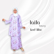 Cosyco Laila Baju Kurung Labuh Muslimah Freesize Set Wanita
