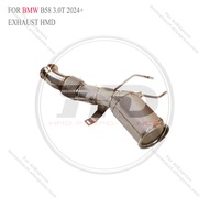 HMD Exhaust System High Flow Performance Downpipe for BMW B58 3.0T 2024+ with heat shield