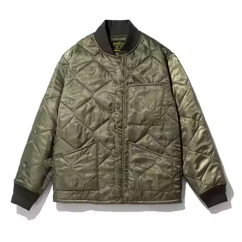 Men's Bomber Jacket Casual Fall Winter US Air Force USAF Flyers CWU-9/P Quilted Liner Jacket Militar