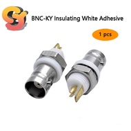 [Ready Stock Supply] 1pc BNC-KY 50 ohm Insulated White Glue BNC Socket bnc Female Head Welding Panel