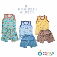 NEW 3pcs [[ CAINITO ]] Chest button Kutung Set full print shorts S, M, L, XL.