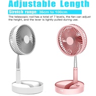7200MAH Folding FAN Rechargeable Stand Fan Portable Fan Telescopic Floor/USB Mini Fan Desk Fan Kipas
