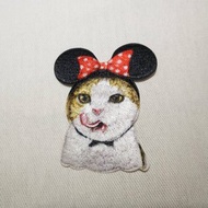 寫真貓電繡片-貪吃米妮貓(需熨燙)