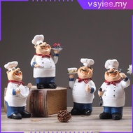 [2-Day Delivery] 4Pcs Chef Figurines Kitchen Decor with Fruit Figurine Counter Top
