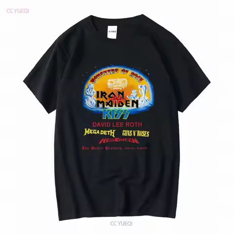 Monsters Of Rock Donington UK 1988 tee vintage Washed Slightly Casual fashion designer clothes Top F