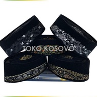 Latest Peci Songkok Kopiah Awang Super Embroidery Special Ac Height 9.10 Adult - Gold, No 5 