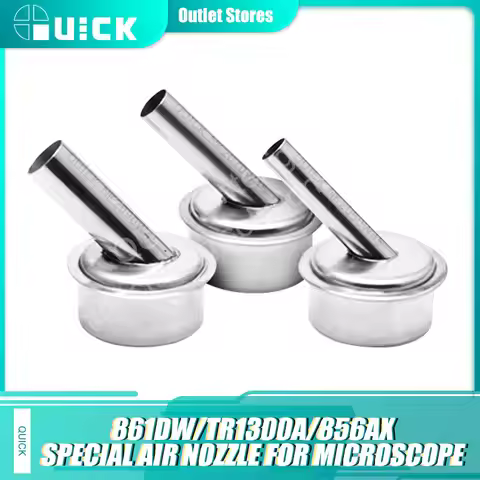 QUICK Original Microscope Nozzle 6mm 7mm 9mm NK2060W NK2070W NK2090W Curved Hot Air Gun Nozzle Dedic