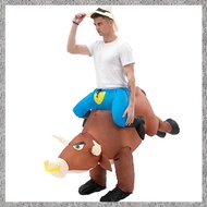 Adult Inflatable Bull Costume Blow Up Clothing for Halloween Cosplay Party Dress Funny Fancy Mascot
