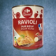 CLASSIC << LARGE CAN 800g >> RAVIOLI NOODLES with FRENCH CARREFOUR Beef Ravioli with Vegetable Sauce