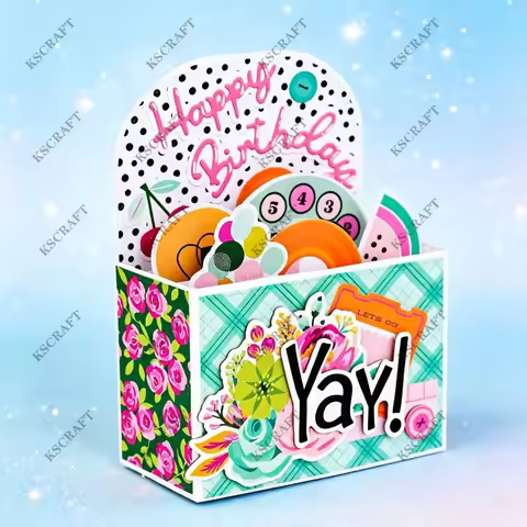 KSCRAFT Jukebox Box Card Cutting Dies Stencils for DIY Scrapbooking Decorative Embossing DIY Paper C
