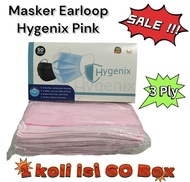 Masker 3Ply Isi 50Pcs Masker Earloop Hygenix 3 Ply 1 Koli 60 Box New