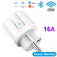 EU Standard 16/20A Smart Wifi Plug Tuya WiFi Socket Adapter Remote Control Socket Adaptor Wall Power