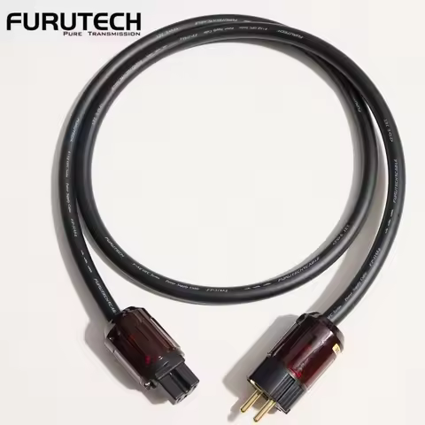 Cost-effective furutech FP-314Ag audio Hi-End OFC plated sterling silver Schuko EU plug+IEC HiFi pow