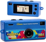 Mini Digital Camera with 0.96 in LCD Screen 1080P 130° Wide Angle　Feel of Old 90s Photographs, Keych