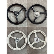 NVX NVX155 FULL CHOP KURADO ENKEI SPORT RIM PNP ENKEI 3 BATANG BLACK SUSU PUTIH 1.6X1.6 SIAP BEARING