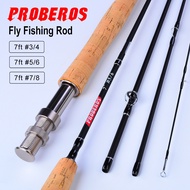 PRO BEROS Fly Rod 233cm 2.1m Four Sections High Carbon High Configuration Flying Fishing Rod 3/4#5/6