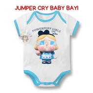 Cry Baby Baby Jumper 0-1 Years Boys Girls CRY BABY BABY CLOTHES JUMPER/ CUTEPopmart BABY ROMPER/ WIT