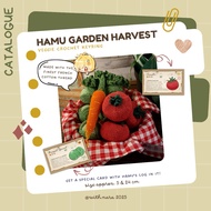 Vegetable Carrot Tomato Brussel Sprout Crochet Keyring
