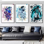 GUQD 1PC Football Star L-Lionel Messi Poster -Art Waterproof Paper Sticker Coffee House Bar Room Wal