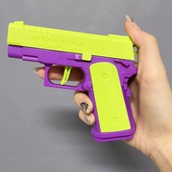 Gravity 3D Printed M1911 Model Straight Jump Toy Gun Non-Firing  Cub Radish Toy Knife Kids Stress Relief Toy Christmas Gifts 1PC