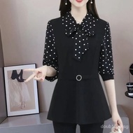 [48Hourly Delivery]Middle-Aged Women's Clothing Mom Bottoming Shirt Autumn Clothes Clothes Women2023New Middle-Aged and Elderly PeopleTShirt Top Cover Belly Small Shirt Middle-Aged Women's Clothing Middle-AgedTT-shirt Middle-Aged Short Sleeve