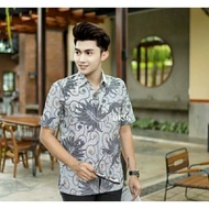 KEMEJA KATUN PRIA Short Sleeve Batik Shirt - Men's Batik Shirt - Cotton Material - Pekalongan Men's Batik - Regular Men's Batik - Men's Batik - Size M L XL