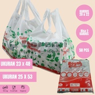 (50 pcs) ROYAL White Plastic Bags Size 18x18 20x20 22x22 Special cardboard plastic bags