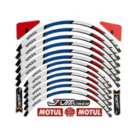 12 Miếng Dán Lốp Bánh Xe Máy 12in 14in Băng Dán Vành Phản Quang Đề Can Xe Máy Xe Đạp (Bánh Trước 12i