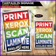 ❁ ✫ ┻ 2pcs PRINT XEROX SCAN Tarpaulin Signage |  PRINT XEROX SCAN Signage |  Signage 1.5ft x 2ft