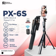 Tripod PX-6s 170cm Selfie Stick Phone with Bluetooth Remote and LED Light - MG