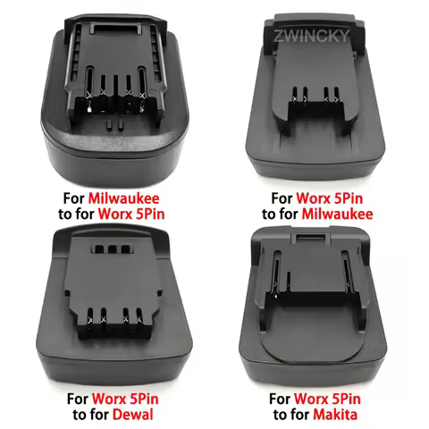 Battery Adapter for Milwaukee to for Worx 5PIN , for Worx 20v 5Pin To for Makita/Milwaukee/Dewal 18V
