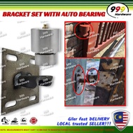 999  BRACKET SET WITH AUTO GATE BEARING / WELDING PLATE WITH BEARING SET / MAIN GATE / HOUSE GATE / WROUGHT IRON / BESI HOLLOW / FOLDING BEARING GATE / AUTO BEARING