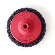 3M Scotch-Brite CleanN Strip Disc ลูกขัดลอกสี/สนิม (ขนาด 4.1/2 นิ้ว เกลียว7/16 นิ้ว) ใช้กับเครื่องมือลม  (6 นิ้ว เกลียว 16มม) ใช้กับเครื่องขัดสี