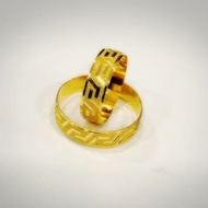 LAELA CINCIN BELAH ROTAN ZIGZAG PASIR EMAS TULEN 916 GOLD RING