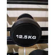 Round Rubber Dumbbell 12.5 Kg