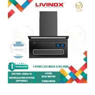 LIVINOX I-SYNC LCH-MICA-X DC-90BL 2580m³/h SMART SENSOR L SHAPE KITCHEN HOOD COMBO PACKAGE
