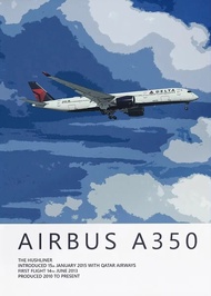 Airbus A320 A380 A350 A319 Aviation Aircraft Posters and Prints Canvas Painting Wall Art Picture for