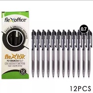 12pcs Flex Office Flex Stick 0.5mm/0.7mm Smooth Ink Ballpoint Pens
