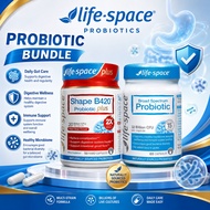 Life-Space Probiotic Bundle | Shape B420 Plus 50 Caps + Broad Spectrum Probiotic 60 Caps | Gut Healt