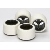 TAMIYA 15415 Jr Small Dia Carbon Wheels W/White Arched Tires