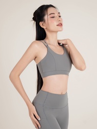 Áo bra tập gym yoga nữ Fitme Flow thể thao dây chéo có mút chống sốc nâng ngực Strappy Back - BRSB