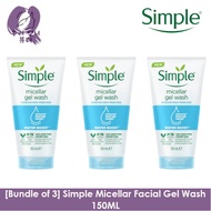 [Bundle of 3] Simple Micellar Facial Gel Wash 150ML