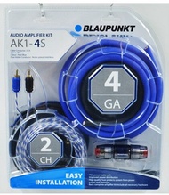 Blaupunkt AK1-4S 2 Channel 4 Gauge Car Audio 4GA Amplifier Wire Kit