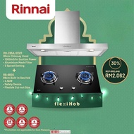 Rinnai 90cm 3 Speed Setting Cooker Hood RH-C95A-SSVR + Rinnai Built In Gas Hob 4.5kW RB-982G