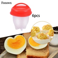 Fonowx 6Pcs Egg Boiler Cup Convenient Nonstick Hard Boiled Egg Cooker for Breakfast