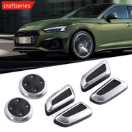 CRAFTSERIES 6Pcs Car Seat Adjustment Button Switch Cover Knob Trim Decoration Cover for Audi A3 A4 A